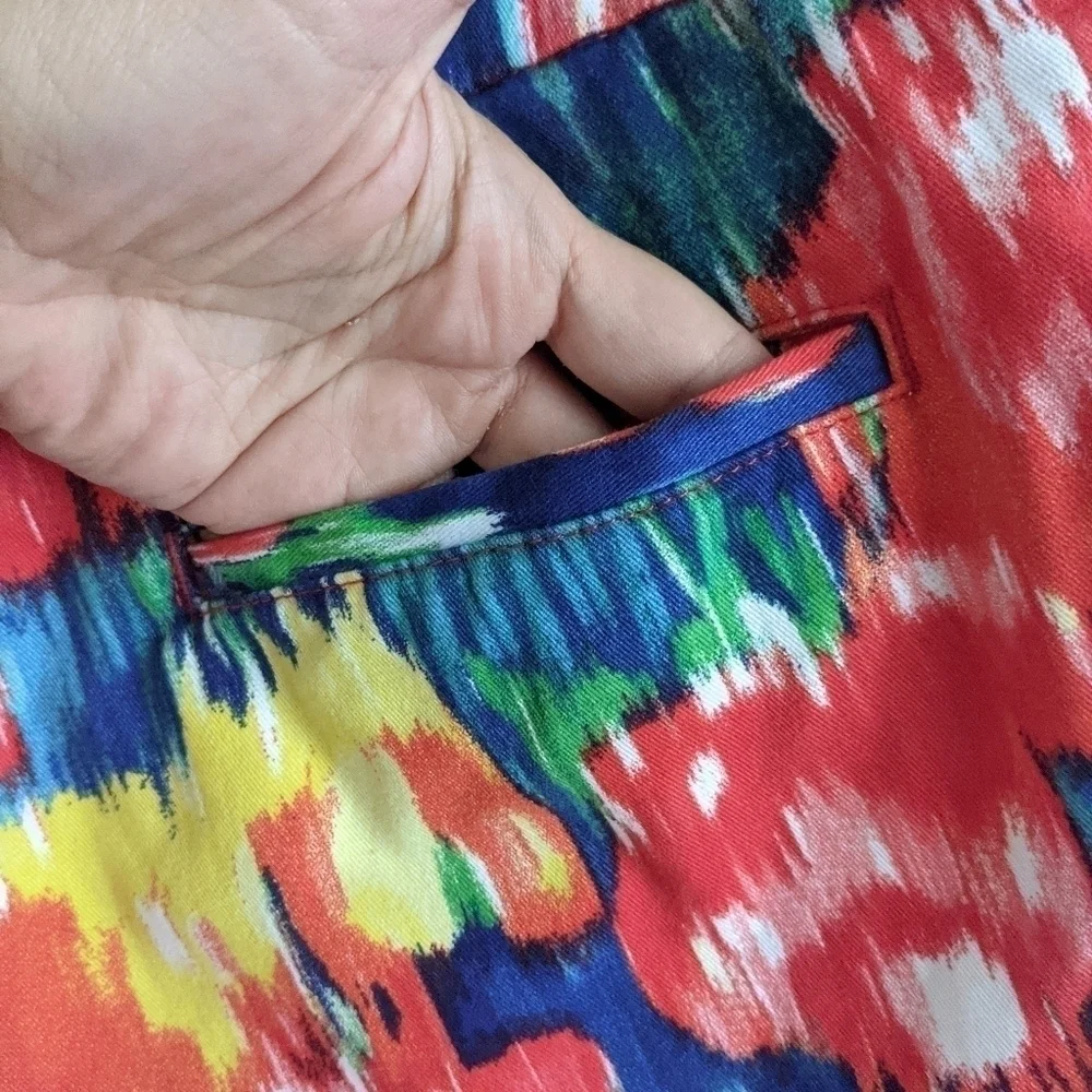 FUN Tie Dye Rainbow Ikat Shorts 14